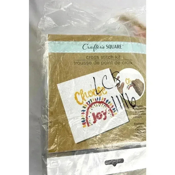 Lot of 7 Crafter's Square Cross Stitch Kit Butterfly Joy Heart Peace Flower - Picture 6 of 7